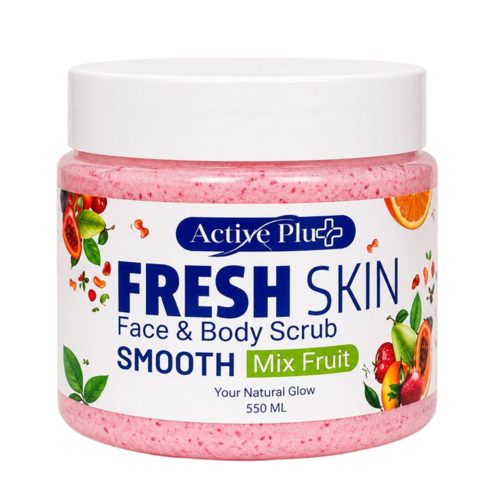 ACTIVE PLUS FACE AND BODY SCRUB MIX FRUITS 550 ML